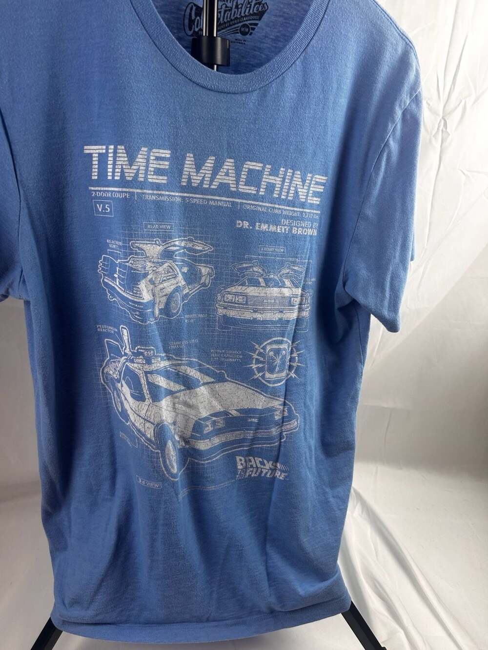 Old Navy Collectabilites Back to the Future Time Machine Blueprint T-Shirt